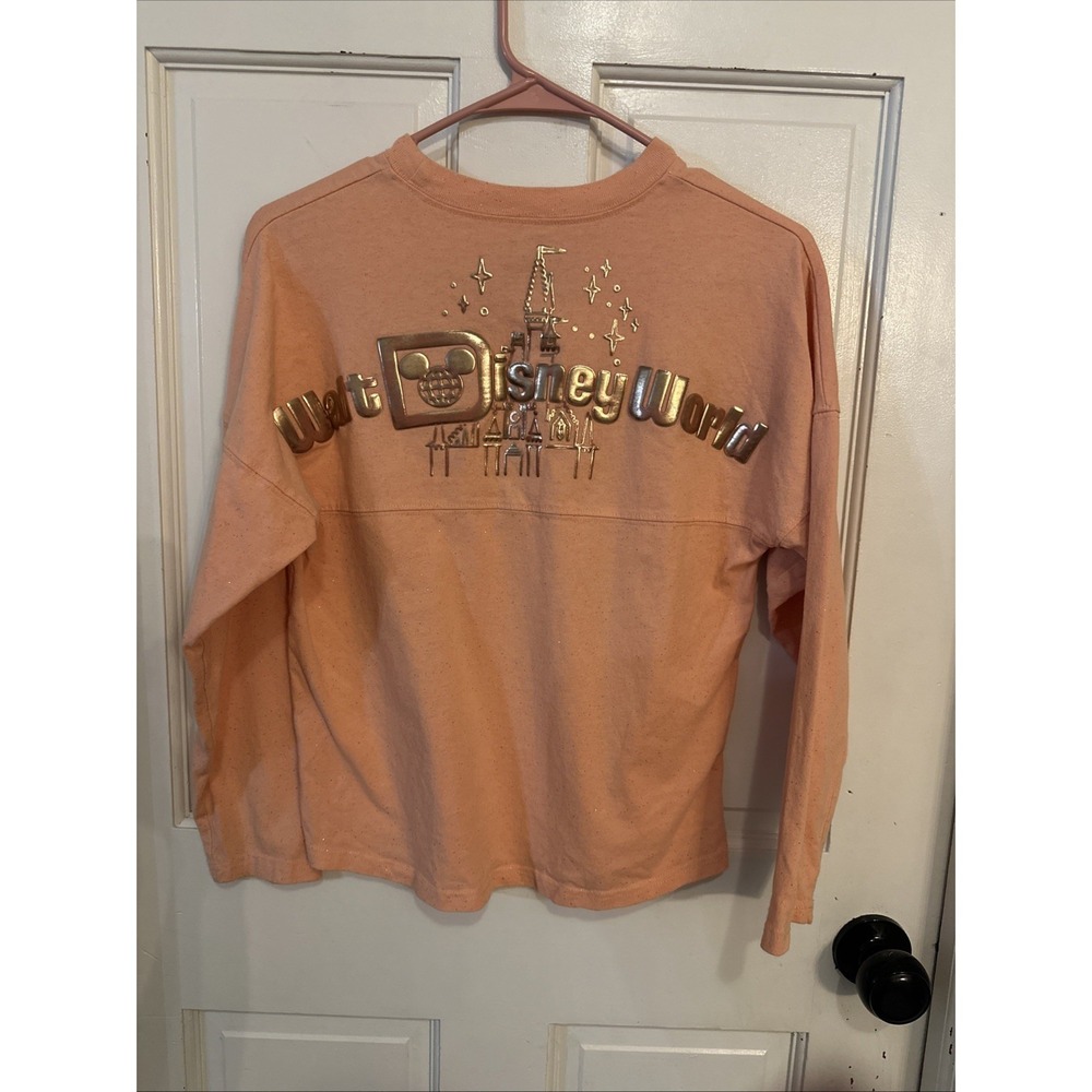Walt Disney World Gold Pixie Dust Glitter Castle Spirit Jersey Size XL 14‎ Girls
